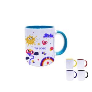 Taza de Cerámica asa Color
